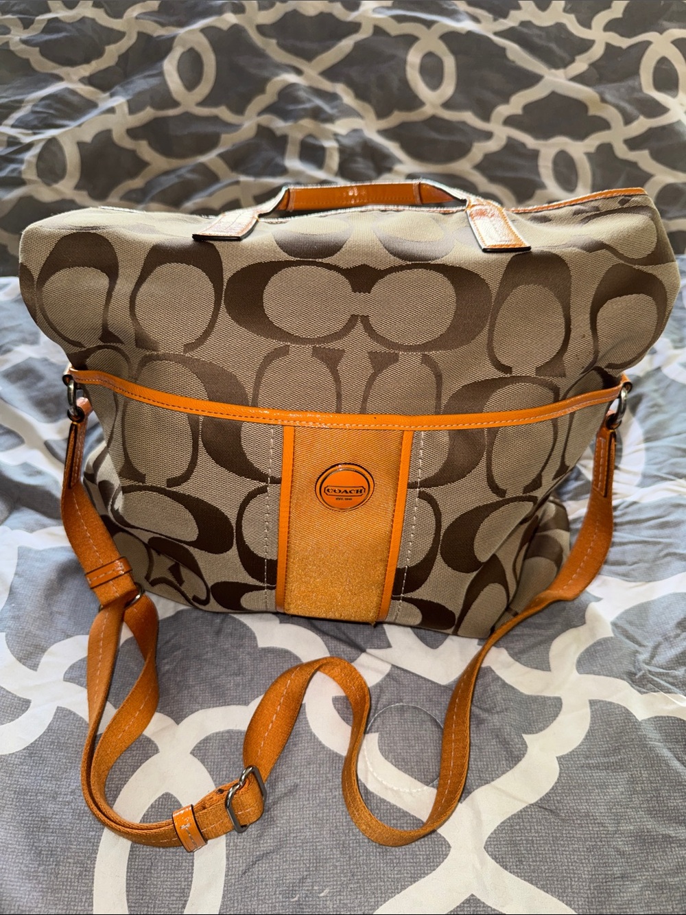 Coach Signature Canvas crossbody / shoulder bag.
